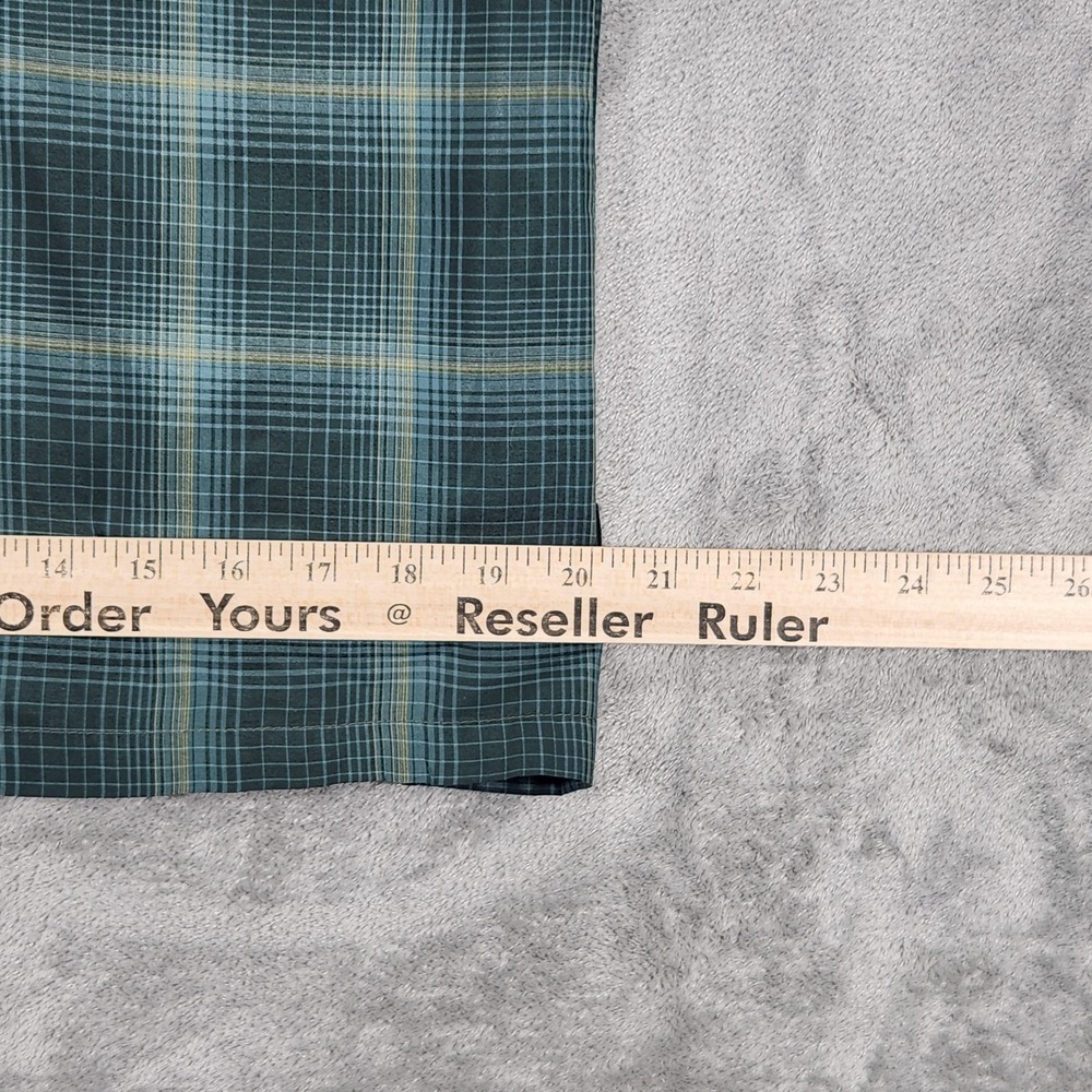 Kuhl Response Shirt Mens Small Green Blue Plaid Short Sleeve Button‎ Front - Picture 9 of 11